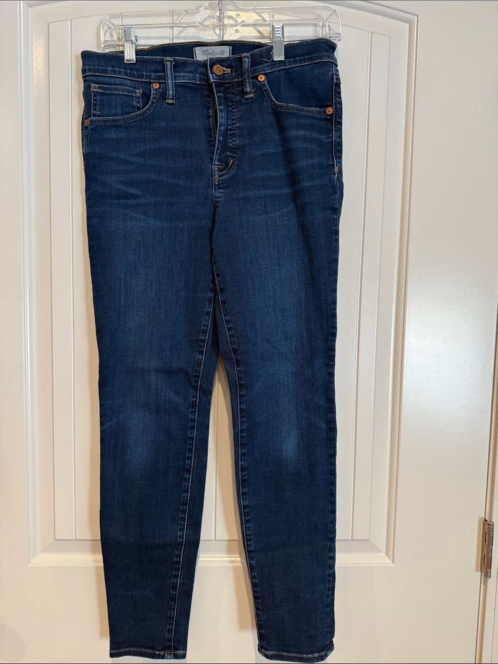 Madewell High Rise Skinny Jeans in Deep Indigo Wash